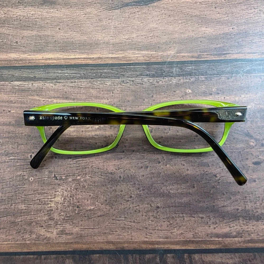 Kate‎ Spade Lucyann ODV2 Tortoise Lime Green Rectangular Eyeglasses Frames 135